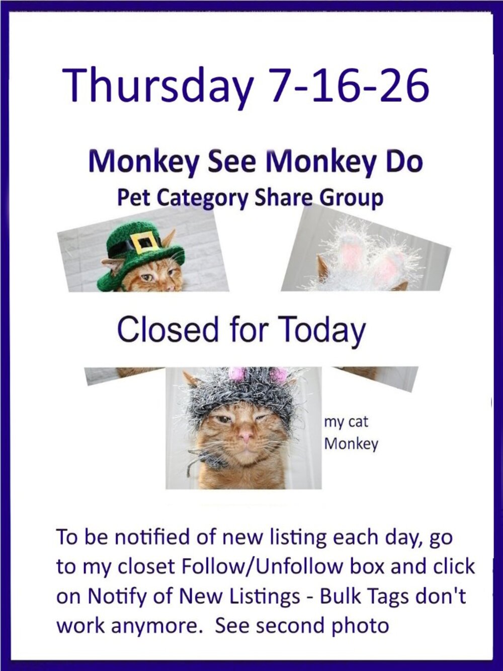 Thursday 7-16-26 Dog Cat Small Animal Pet Share Discussion Group